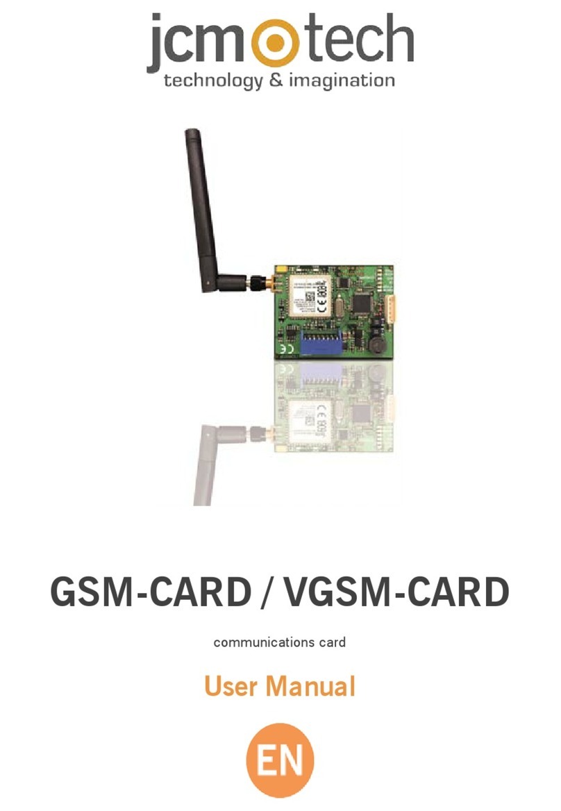 JCM Technologies GSM-CARD user manual