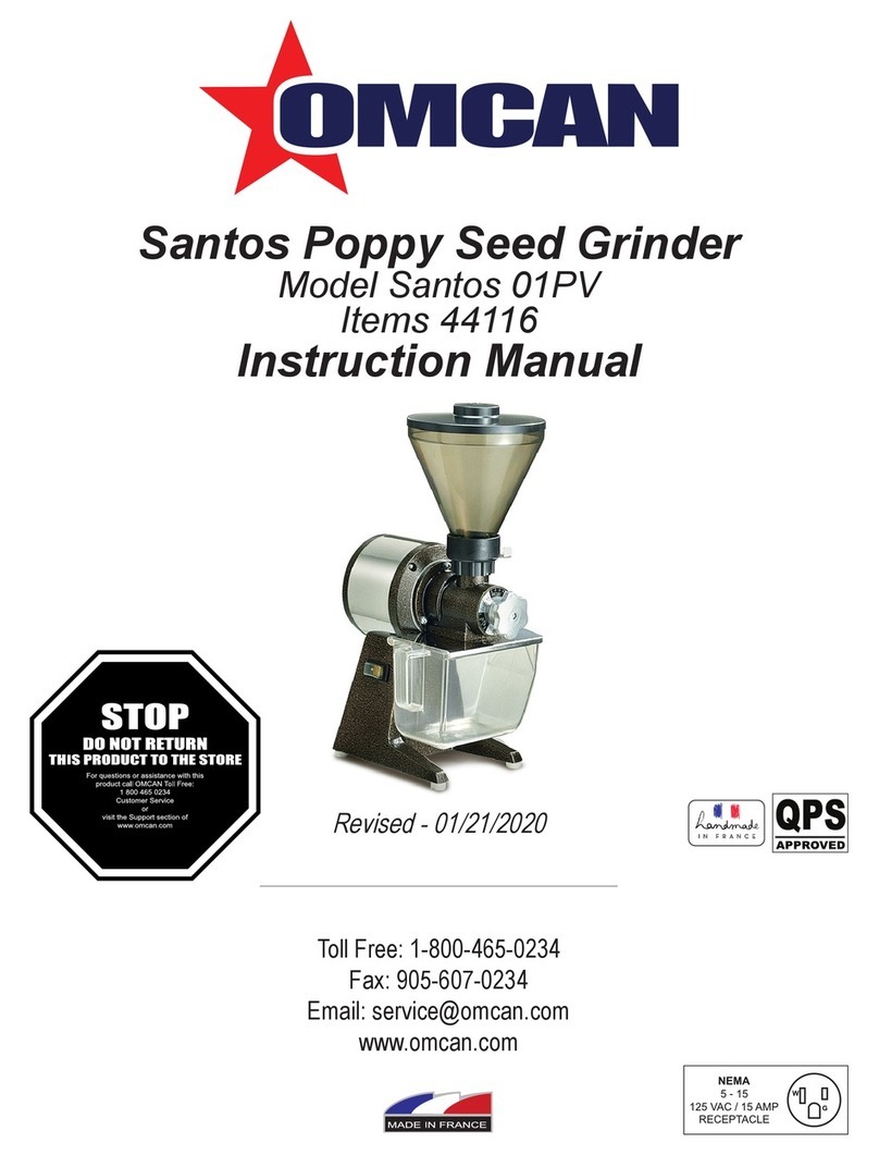 Omcan Santos 01PV instruction manual