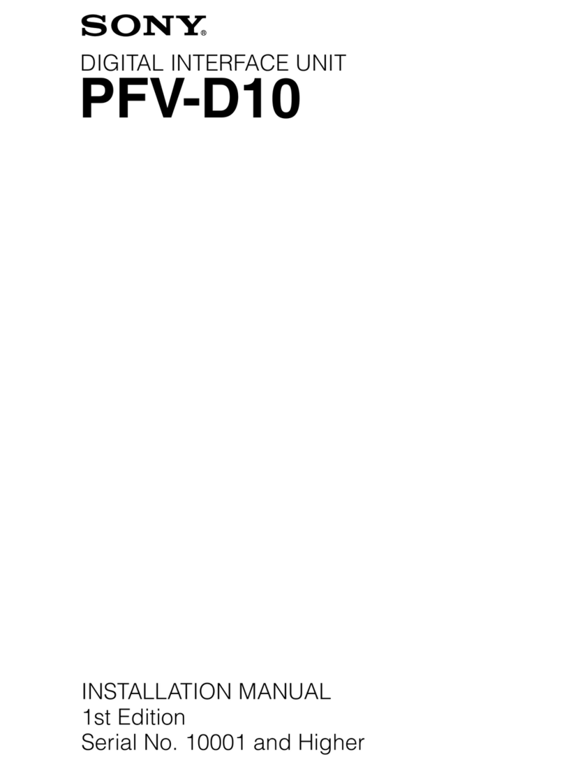 Sony PFV-D10 User manual