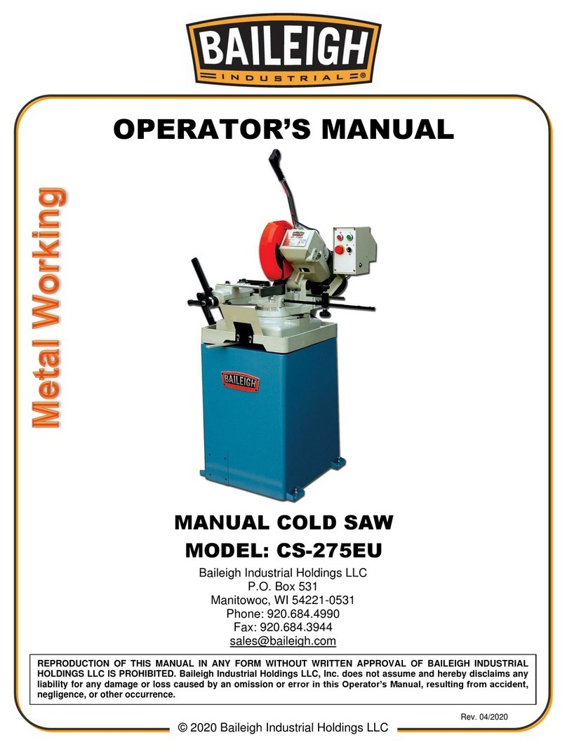 Baileigh CS-275EU Operator's manual