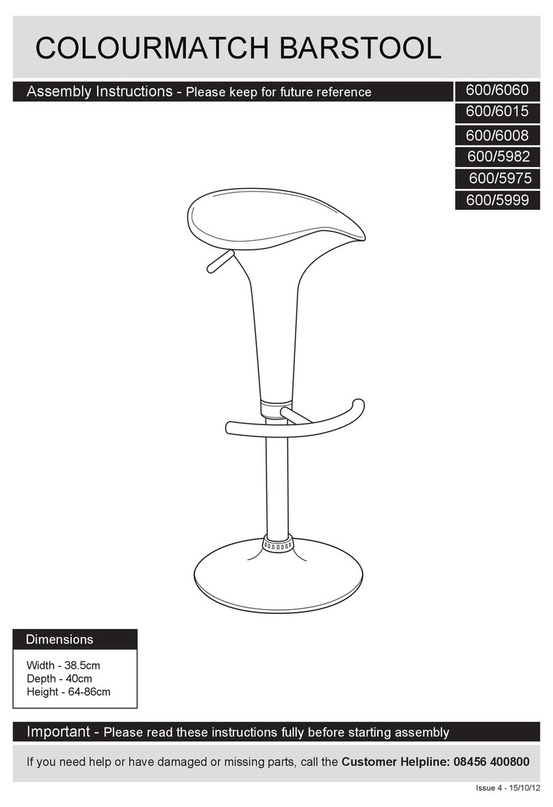 Argos COLOURMATCH BARSTOOL 600/6060 User manual Argos COLOURMATCH BARSTOOL 600/6060 User manual