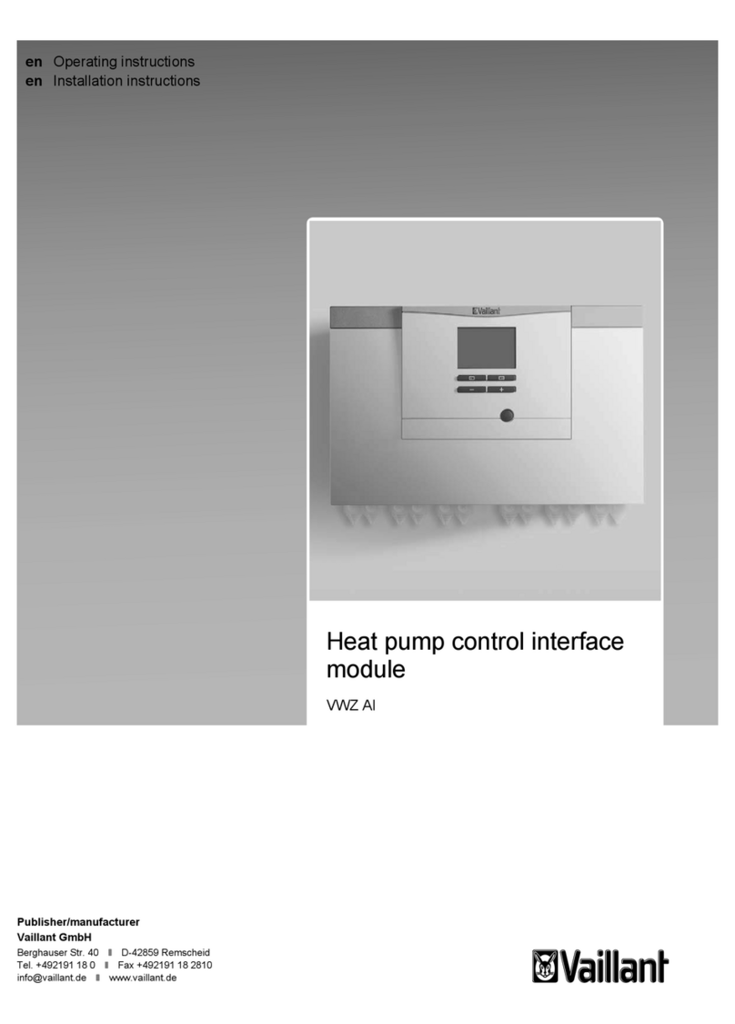 Vaillant VWZ AI operating instructions