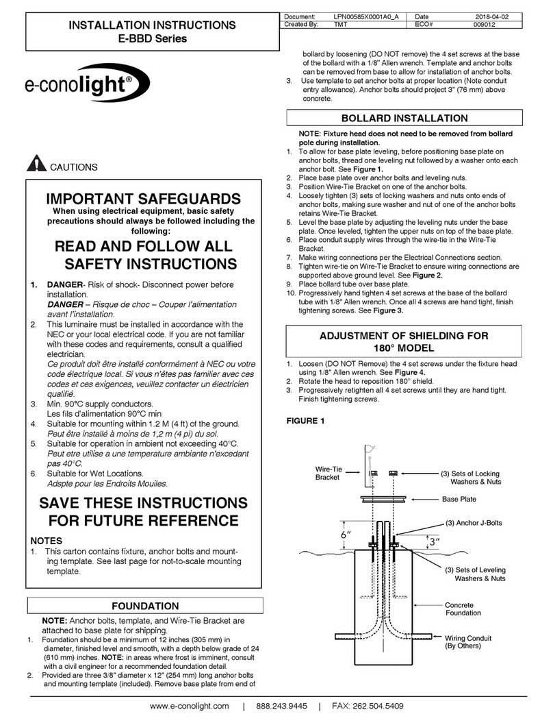 e-conolight E-BBD Series installation instructions