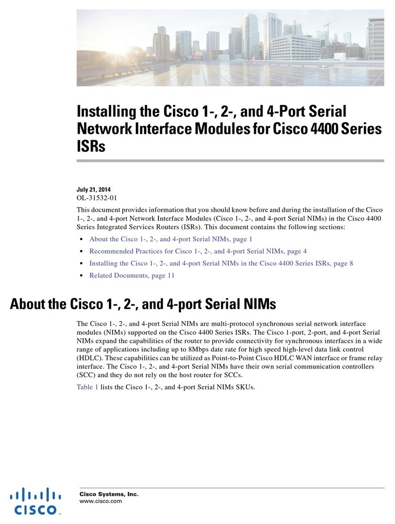 Cisco NIM-1T Instruction Manual