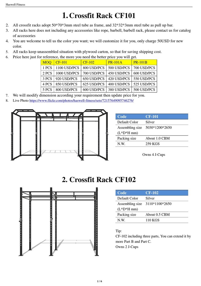Haswell Fitness CF101 installation instructions