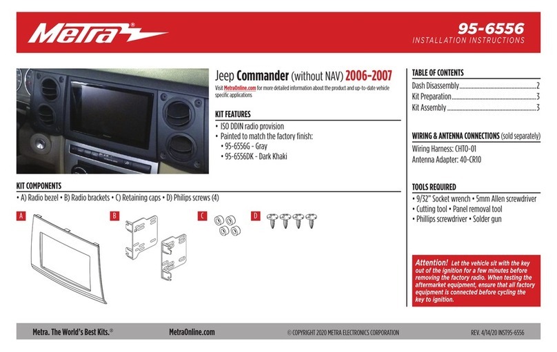 Metra Electronics 95-6556 User manual