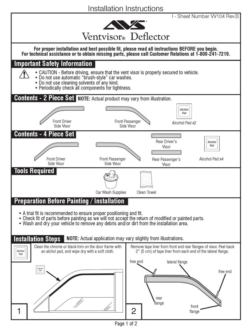 Lund AVS Ventvisor User manual