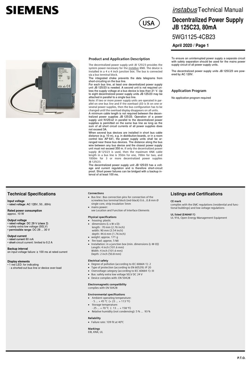 Siemens JB 125C23 User manual Siemens JB 125C23 User manual