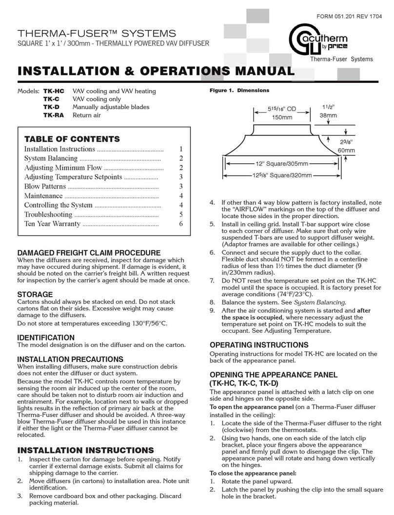 Price Acutherm THERMA-FUSER SYSTEMS Installation & operation manual