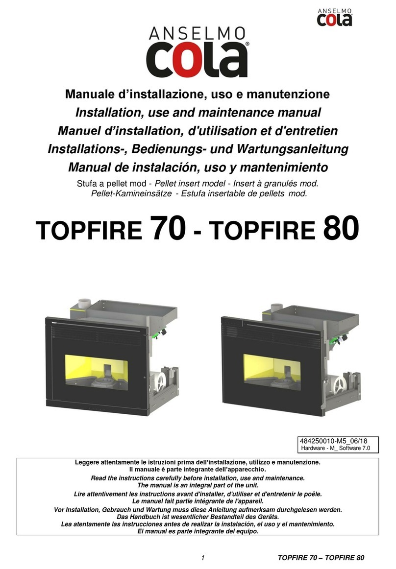 Anselmo Cola TOPFIRE 70 Installation, use and maintenance manual