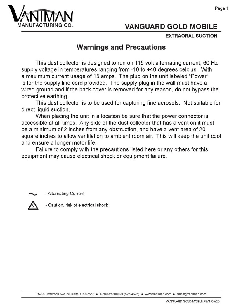 Vaniman VANGUARD GOLD MOBILE User manual