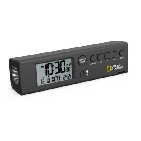 National Geographic World time alarm clock instruction manual