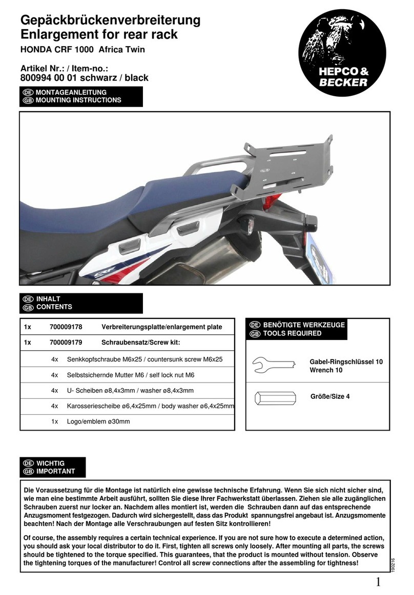 hepco & becker 800994 00 01 Mounting instructions