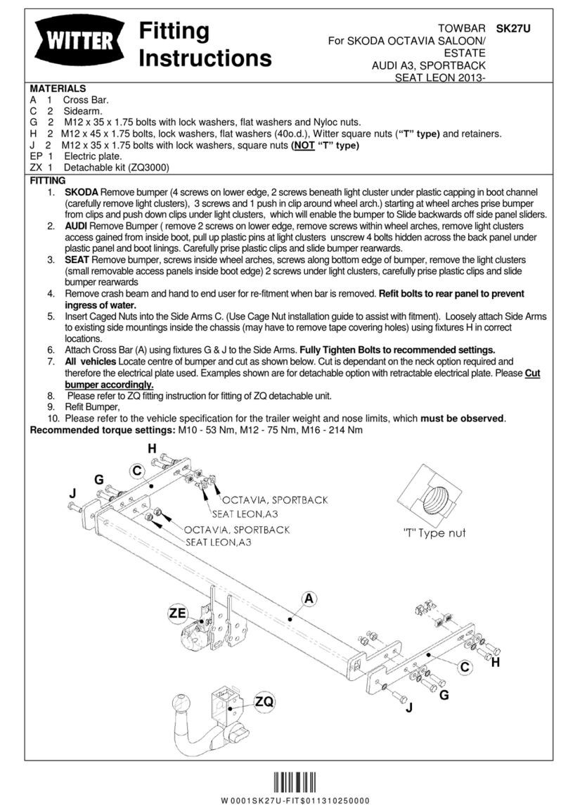 Witter SK27U Fitting instructions