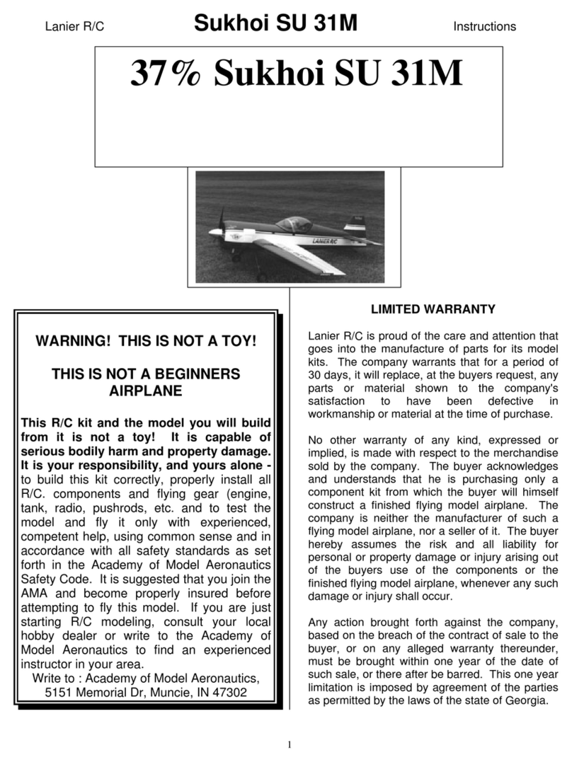 Academy of Model Aeronautics Sukhoi SU 31M instructions