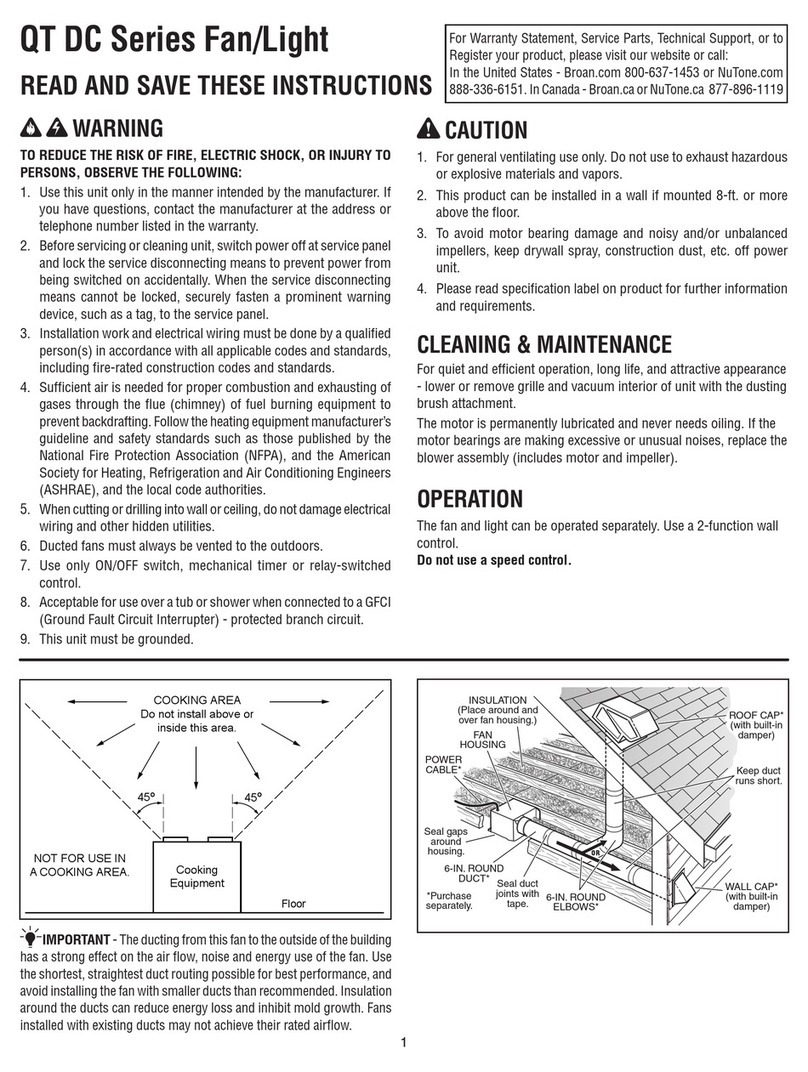 NuTone QT DC Series installation guide NuTone QT DC Series installation guide