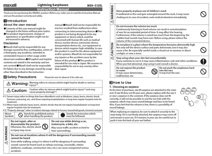 Maxell MXH-C120L instruction manual