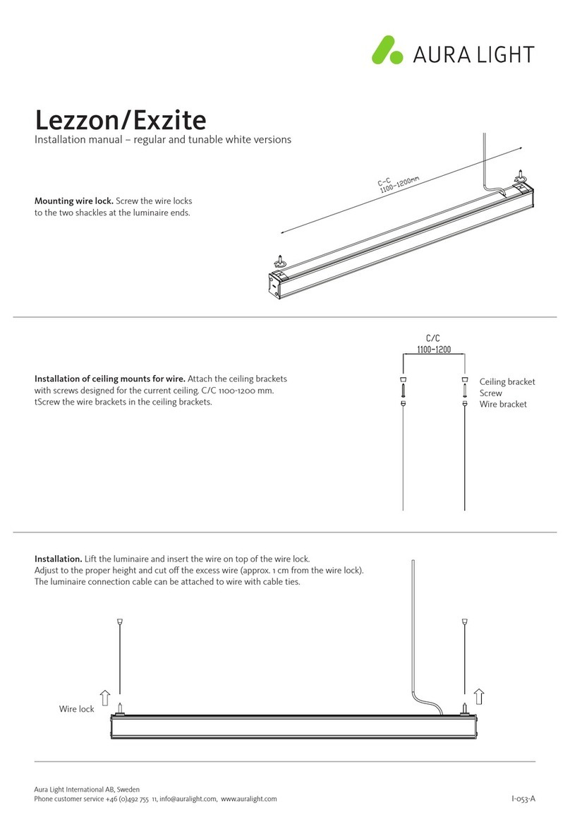 Aura Light Lezzon installation manual Aura Light Lezzon installation manual