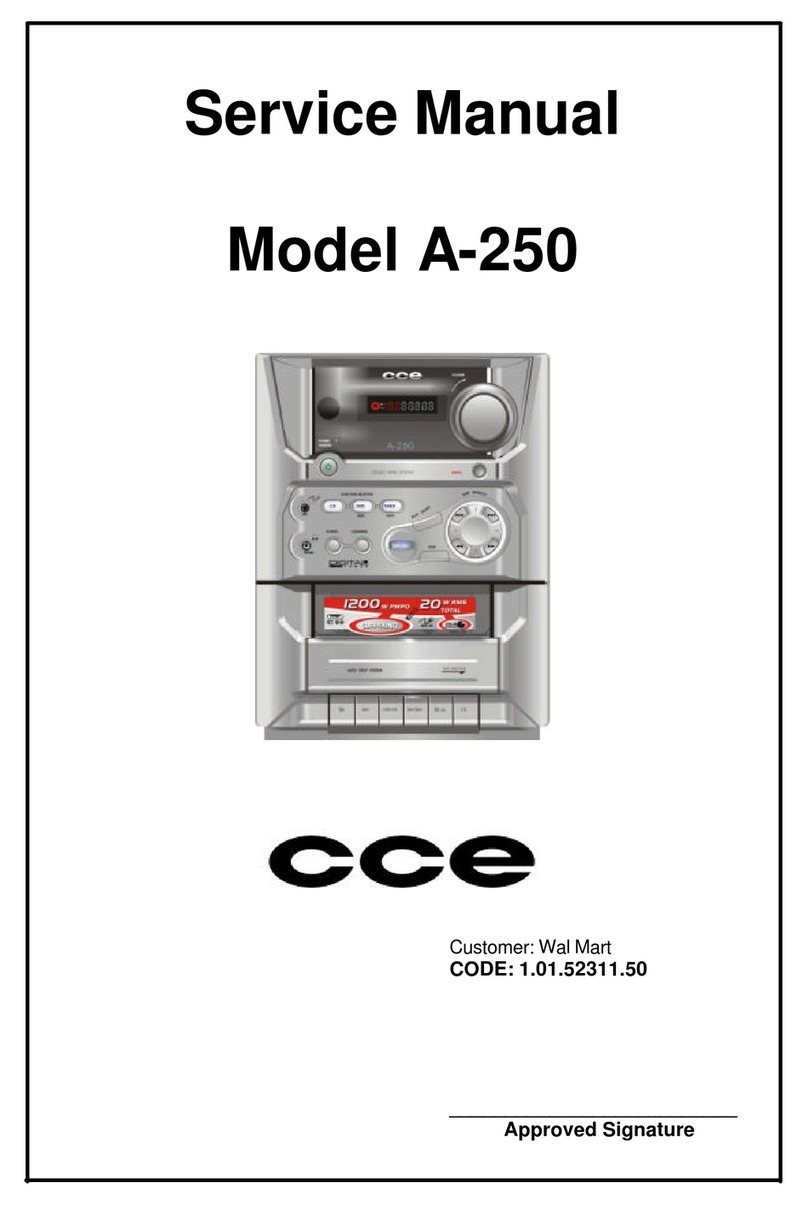 CCE A-250 Service manual