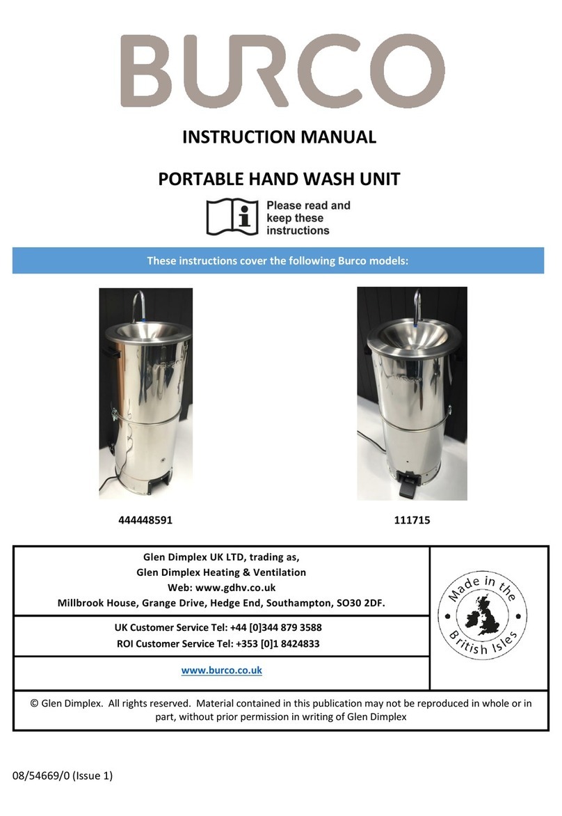 Burco HW0110 instruction manual