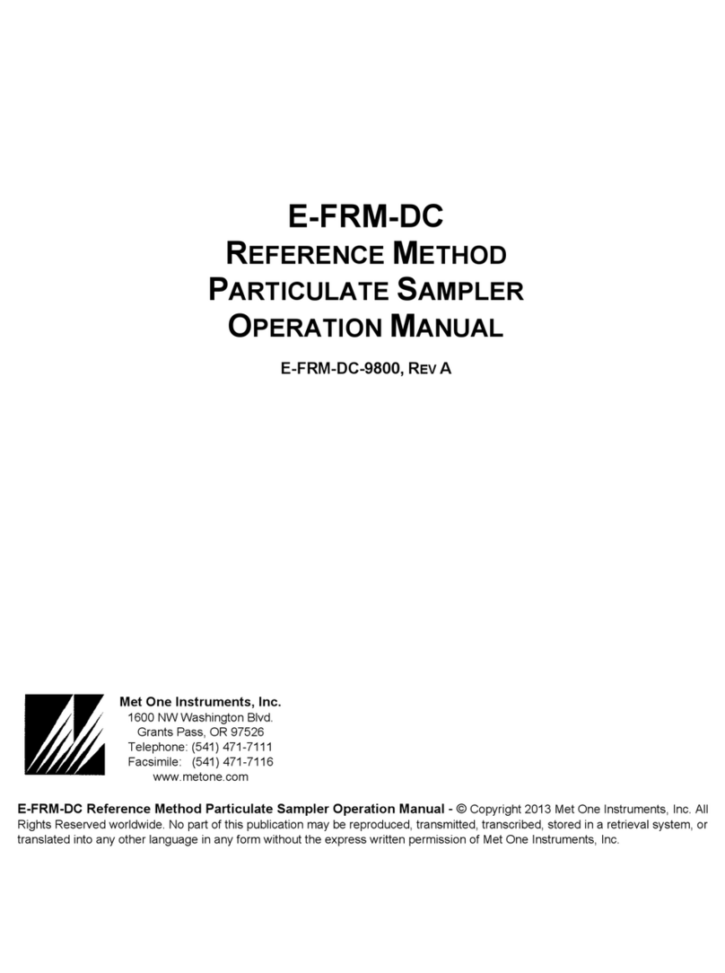 Met One Instruments E-FRM-DC User manual