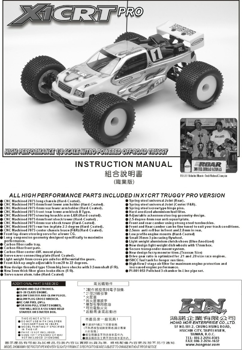 HN Racing X1 CRT PRO instruction manual