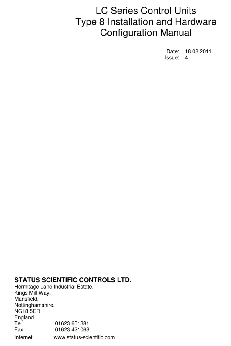 STATUS SCIENTIFIC CONTROLS LC Series Installation and Hardware Configuration Manual STATUS SCIENTIFIC CONTROLS LC Series Installation and Hardware Configuration Manual