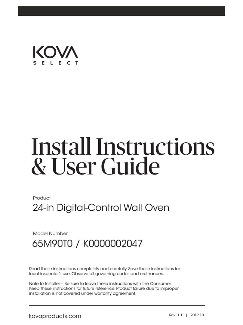 Kova 65M90T0 Install Instructions & User Guide