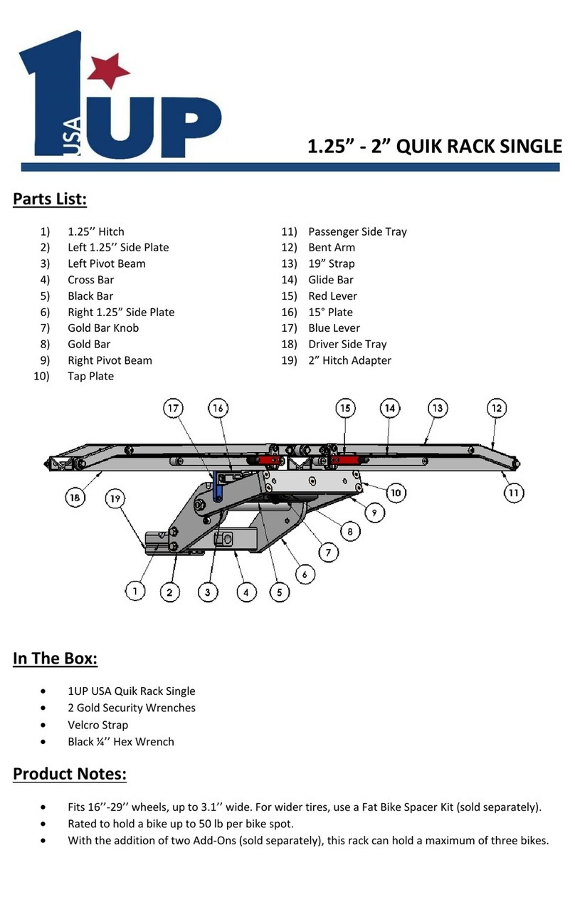 1UP USA QUIK RACK SINGLE User manual