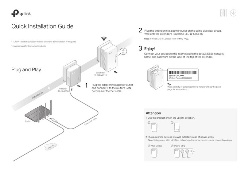 TP-Link TL-WPA4220 TKIT Quick installation guide