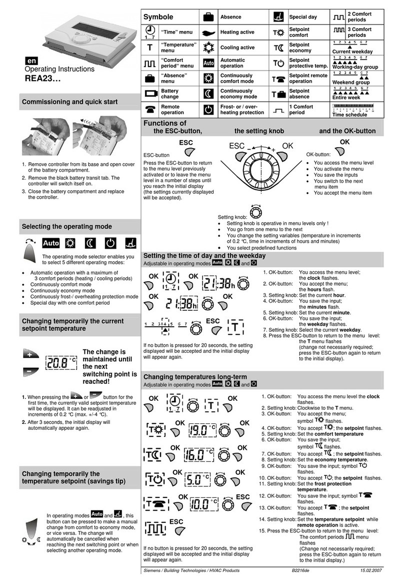 Siemens REA23 User manual Siemens REA23 User manual
