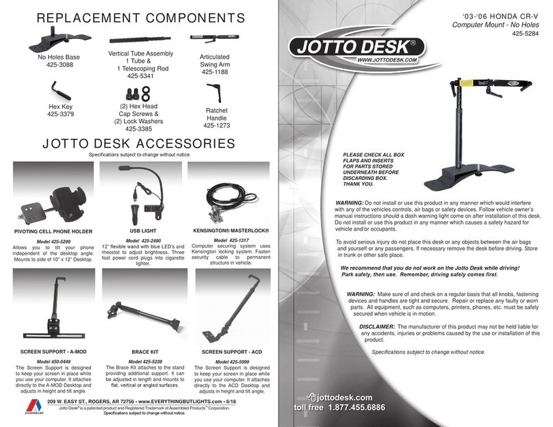Jotto Desk 425-5284 quick start guide