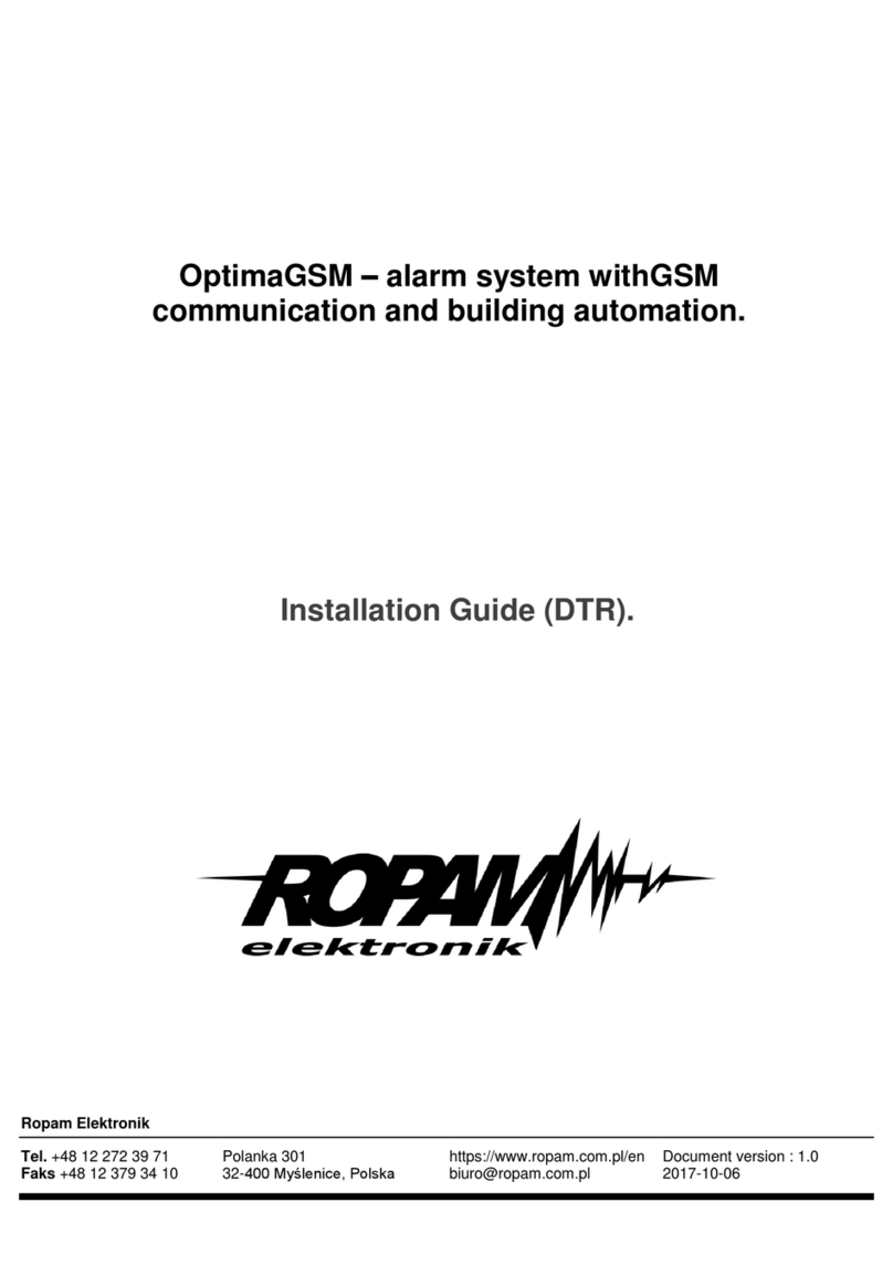 Ropam elektronik OptimaGSM Series installation guide