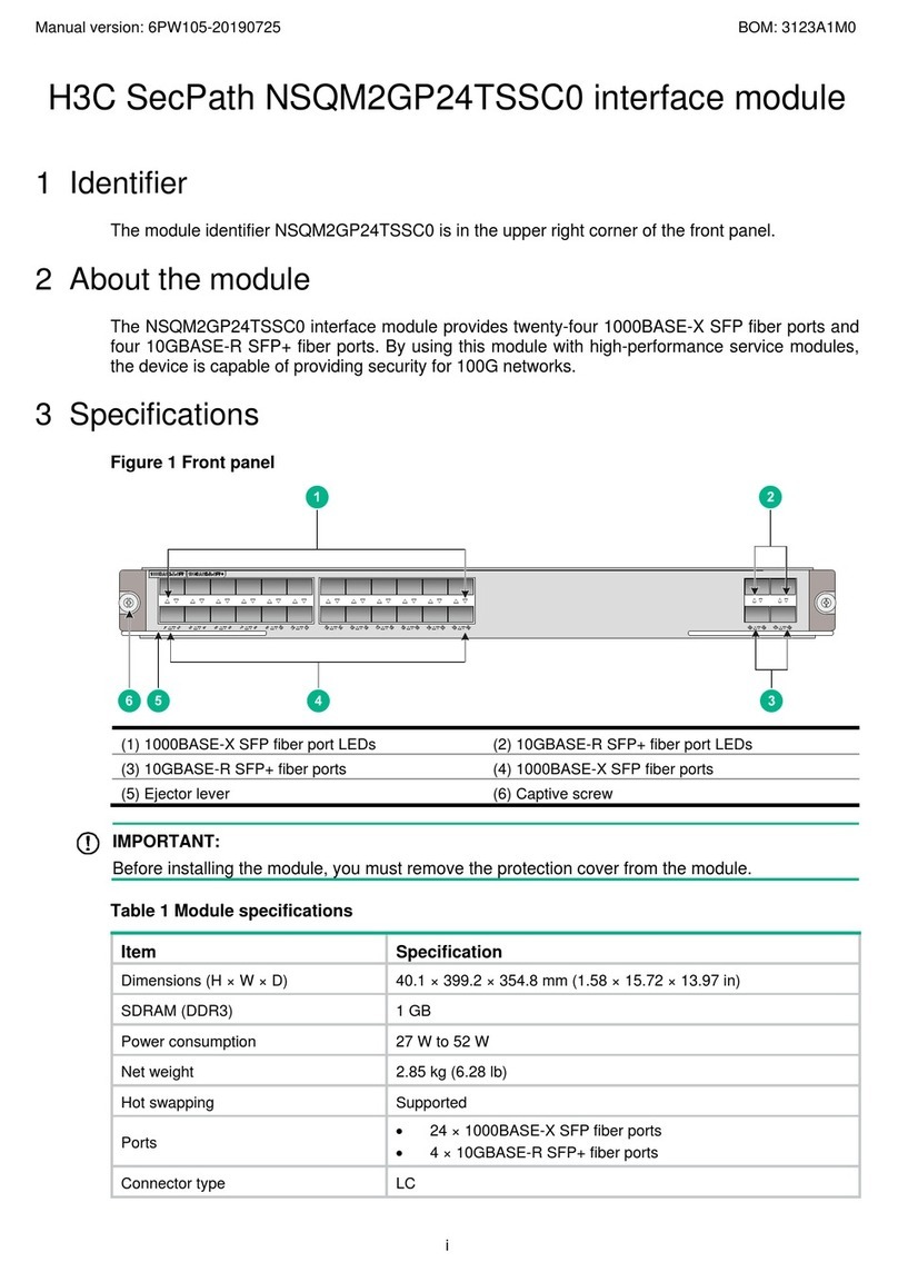H3C SecPath NSQM2GP24TSSC0 manual