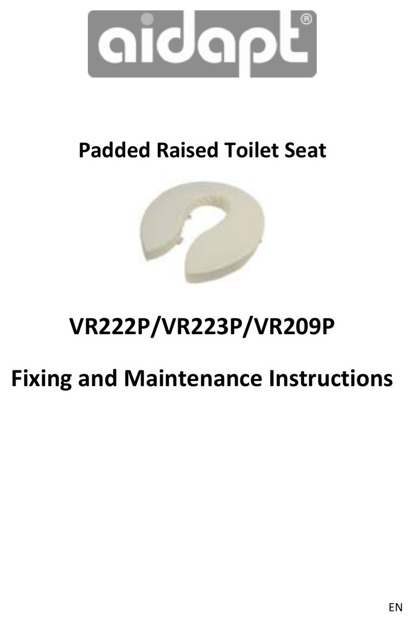 aidapt VR222P Fixing and maintenance instructions
