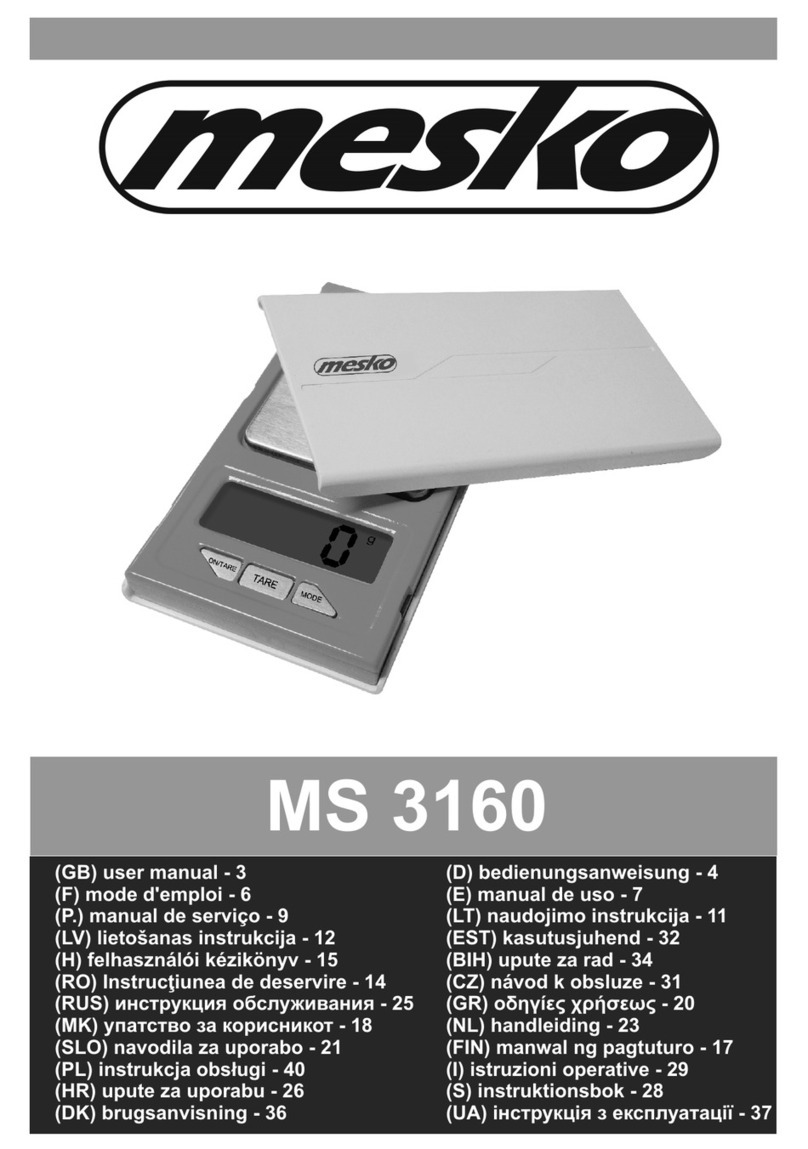 Mesko MS 3160 User manual
