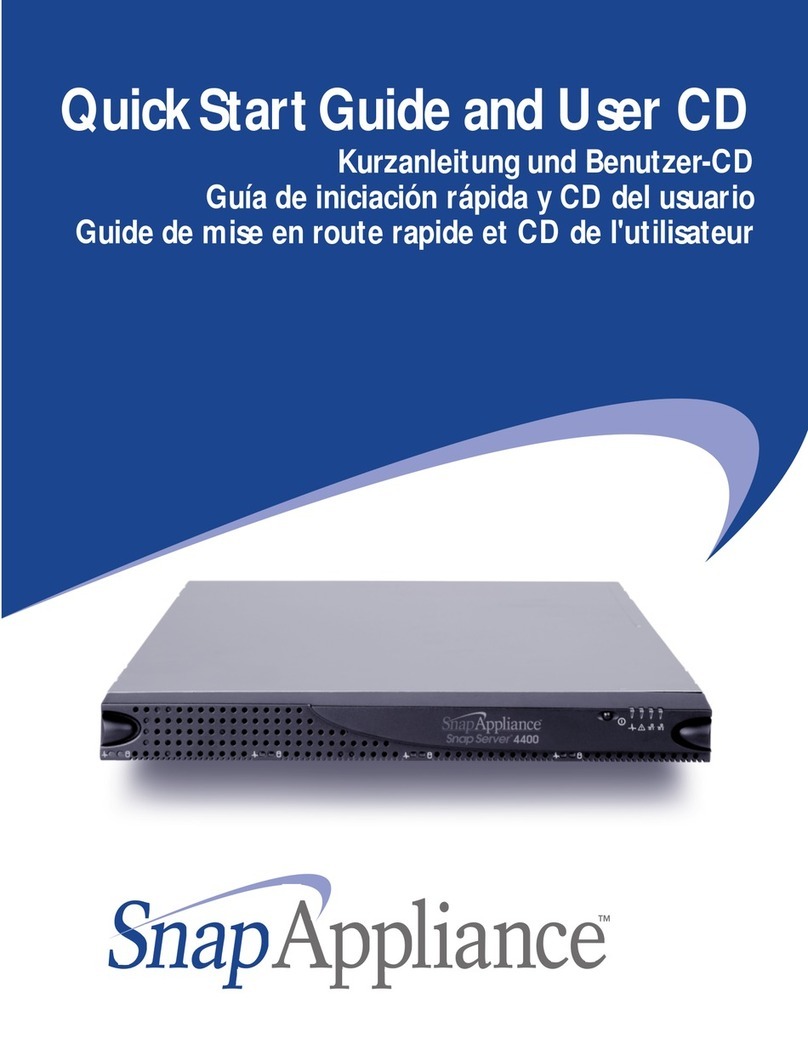 Snap Appliance Snap Server 4400 User manual Snap Appliance Snap Server 4400 User manual