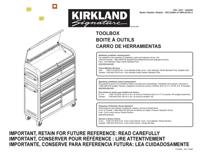 Kirkland Signature TBTL0206A-X manual