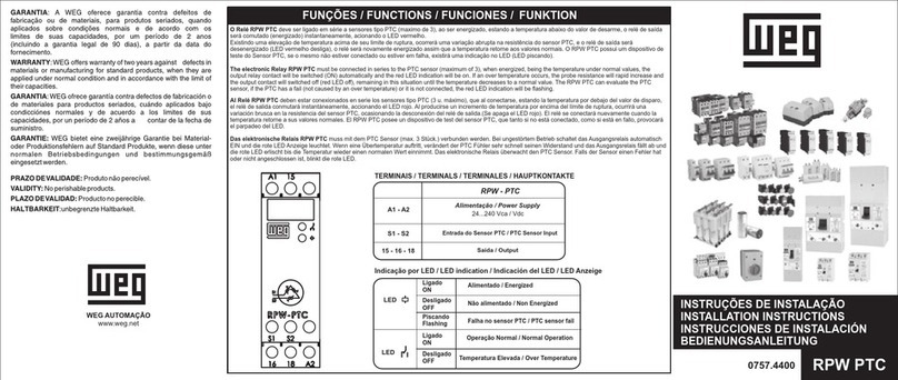 WEG RPW PTC User manual