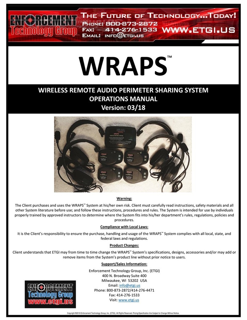 Enforcement Technology Group WRAPS User manual