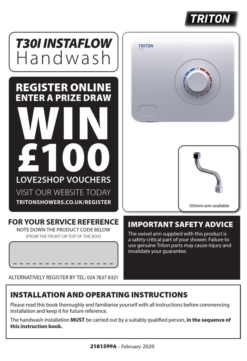 Triton T30i Installation and operating instructions Triton T30i Installation and operating instructions