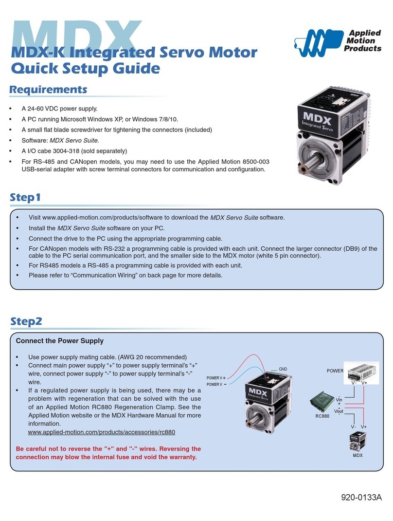 Applied Motion Products MDX Series User manual