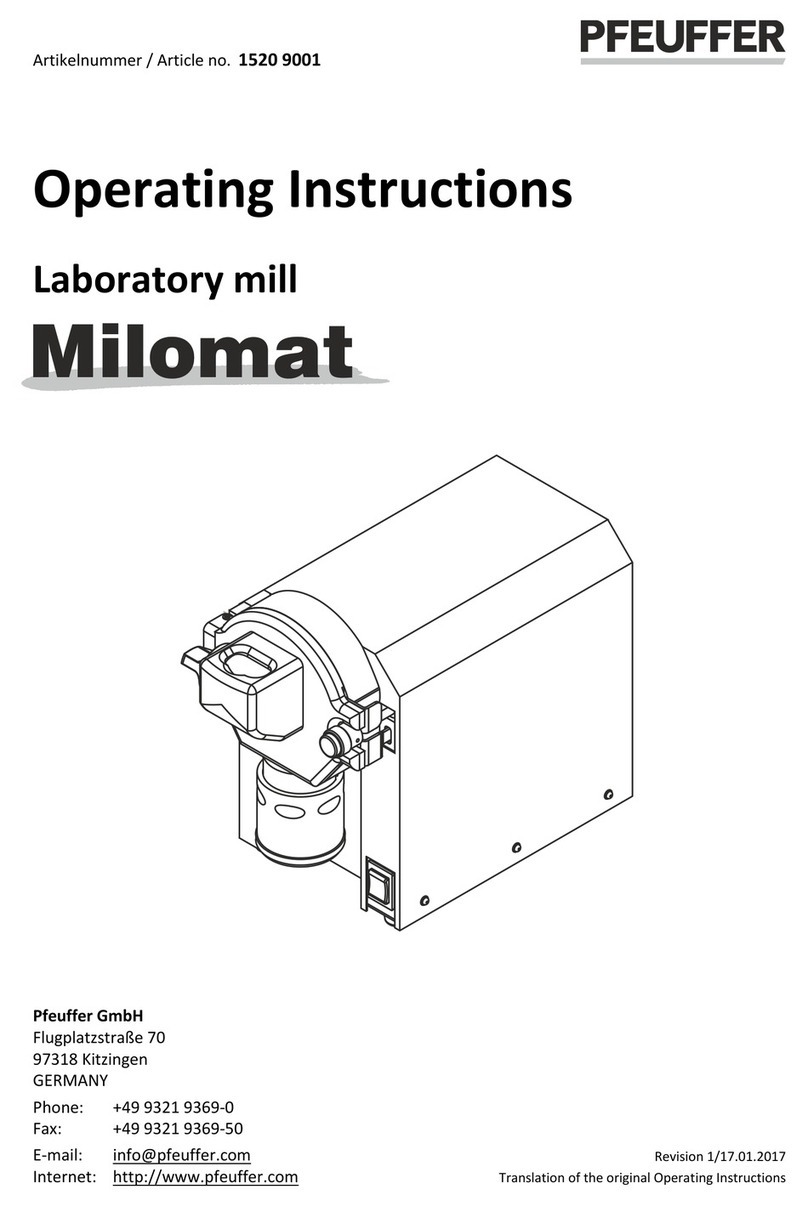 Pfeuffer Milomat operating instructions