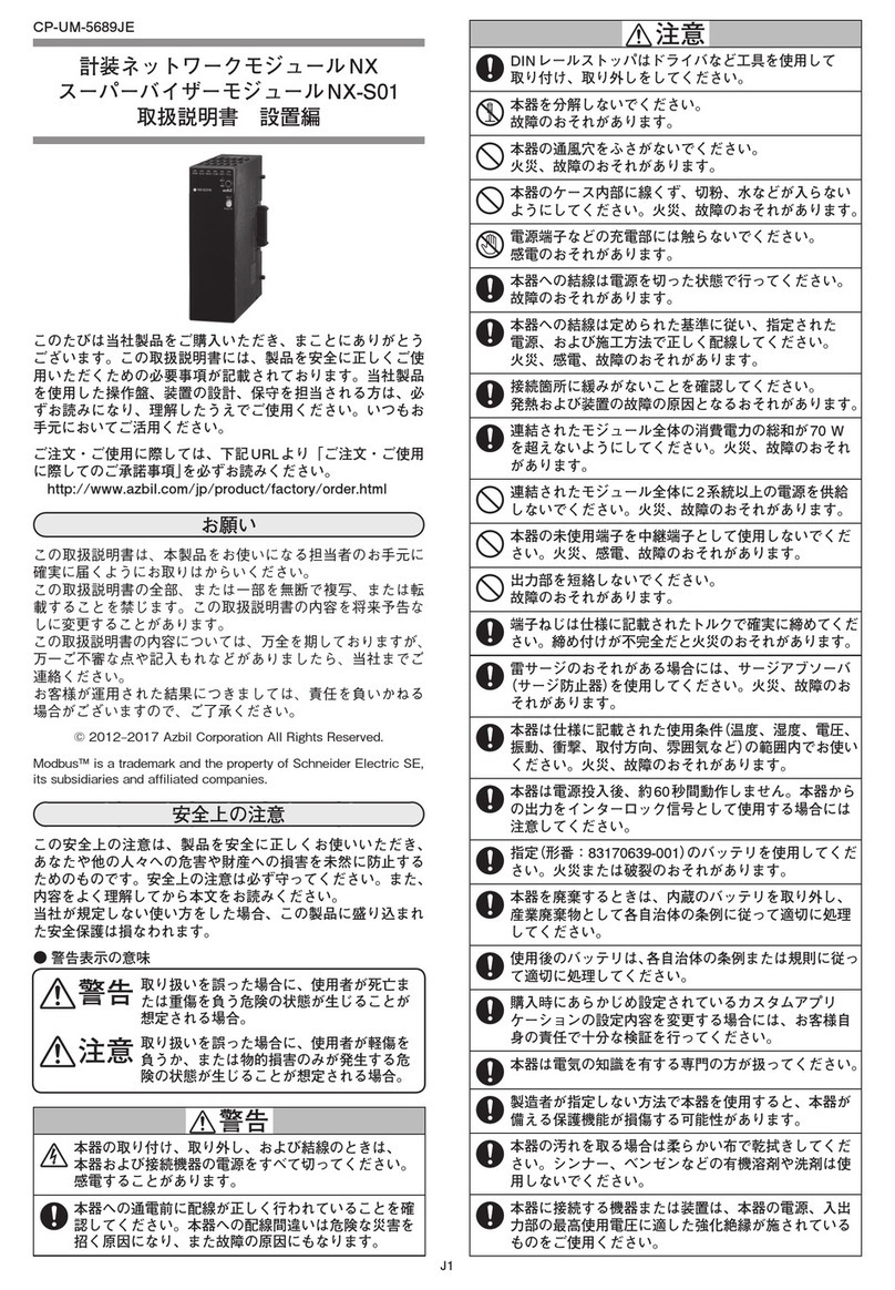 Azbil NX-S01 user manual