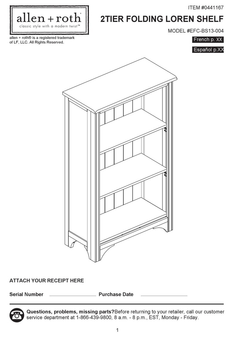 Allen + Roth 2TIER FOLDING LOREN SHELF EFC-BS13-004 quick start guide