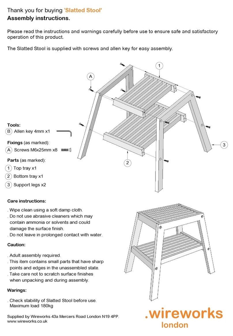 Wireworks Slatted Stool Assembly instructions