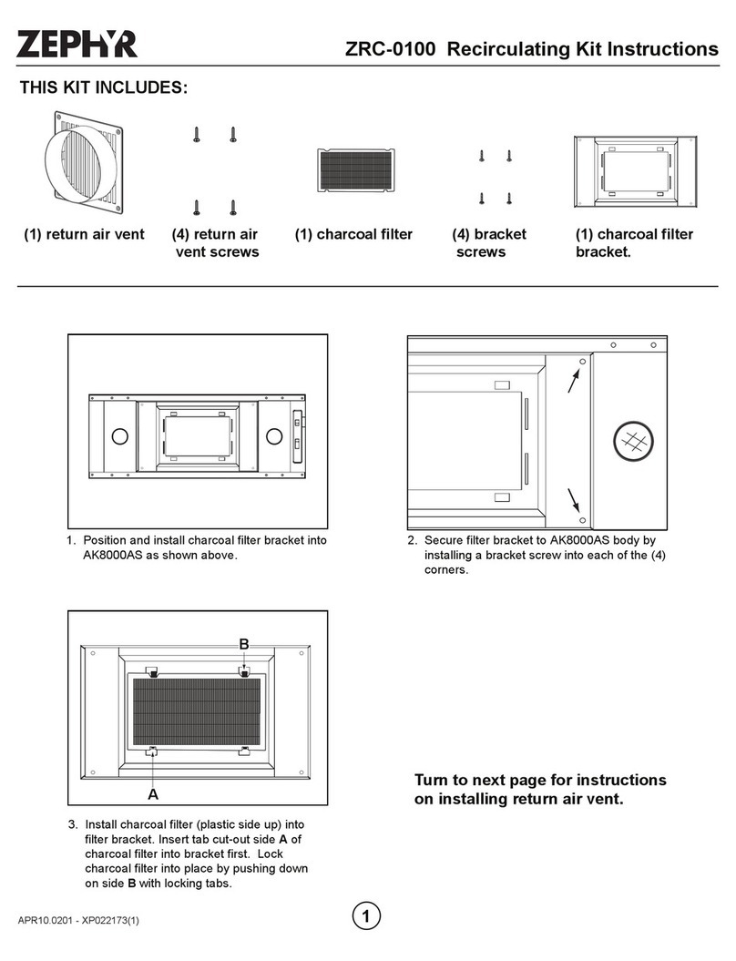 Zephyr ZRC-0100 instructions