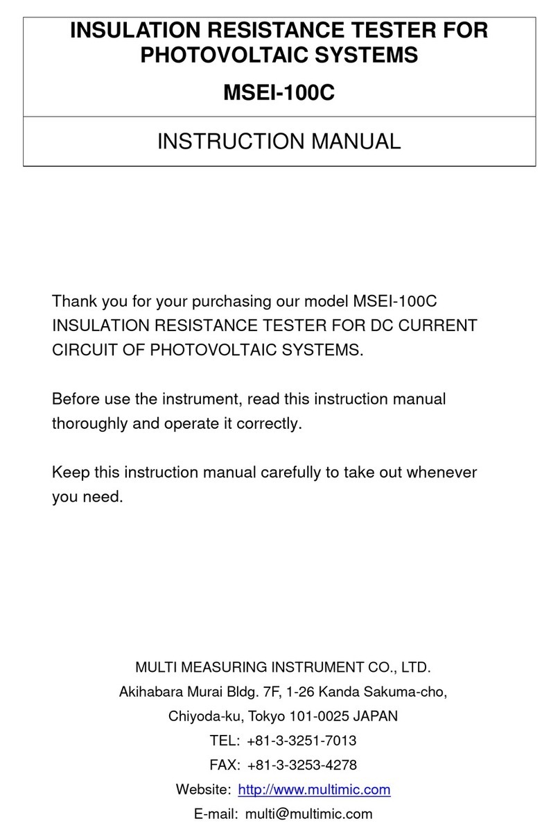 MULTI MEASURING INSTRUMENTS MSEI-100C User manual
