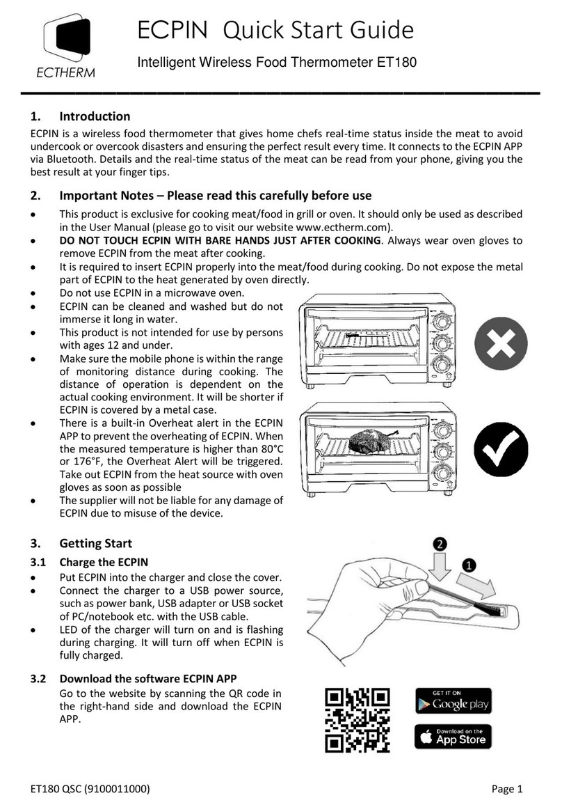 ECTHERM ECPIN ET180 User manual
