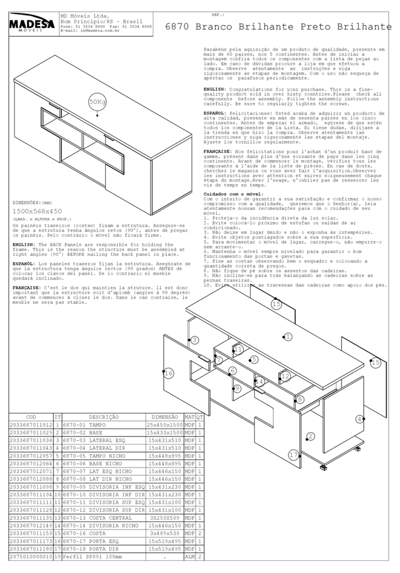 Madesa Moveis 6870 quick start guide